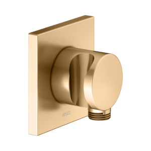 KEUCO IXMO Schlauchanschluss 59592250002 messing gebürstet, mit Brausehalter, Rosette eckig