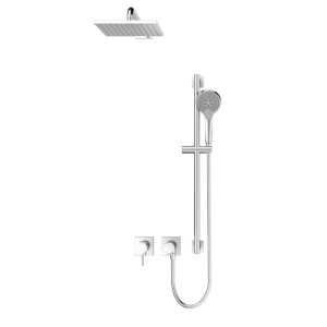 Keuco IXMO Dusch-Set 6 59651010602 eckig, Einhebelmischer m. Brausestange u Kopfbrause, verchromt