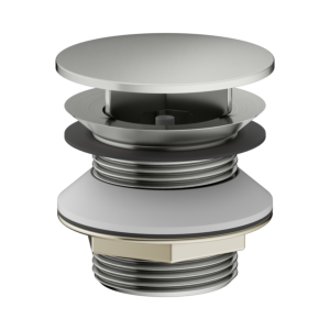 KEUCO Universal Schaftventil 59904210000 für Waschtische ohne Überlauföffnung, G 1 1/4, edelstahl-finish