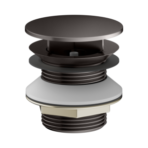 KEUCO Universal Schaftventil 59904350000 für Waschtische ohne Überlauföffnung, G 1 1/4, titanschwarz gebürstet