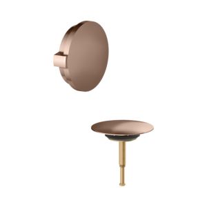 Panneau de recouvrement Keuco 59930290075 pour garniture de vidage et de trop-plein, avec fonction de remplissage de baignoire, or rose brossé