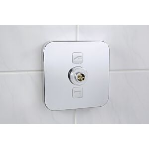Kludi Push 389110538 concealed thermostatic shower mixer, square, chrome