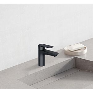 Kludi Pure &amp; style basin mixer 402903975 with metal waste set, matt black