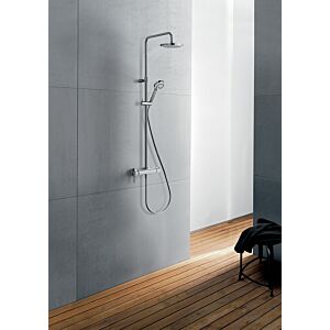 Kludi Logo Einhebelmischer Dual-Shower-System 6808505-00 chrom, mit Kopf- und Handbrause