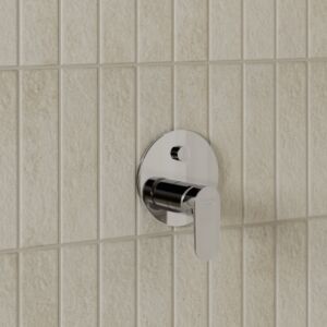 Mitigeur bain-douche Kludi X1 327590575 encastré, unité fonctionnelle, ensemble de finition, chromé