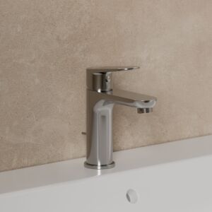 Kludi X1 100 mitigeur lavabo basse pression 322760575 avec garniture de vidage , chromé