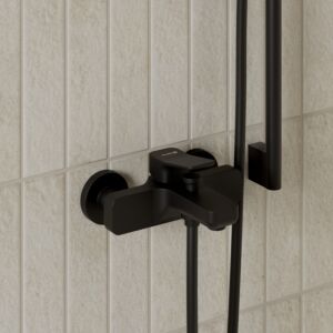 Mitigeur bain-douche KLUDI-X3 426913981, mitigeur monocommande mural DN 15, noir mat
