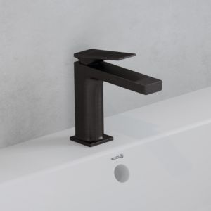 Kludi DECUS basin mixer 85 542673975 ECO PLUS, with push-open waste, matt black