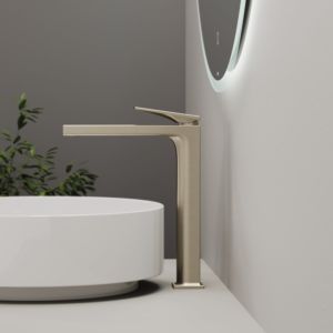 Kludi DECUS wash basin mixer 240 54298N575 without waste set Stainless Brushed Nickel