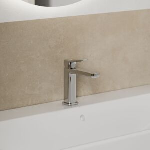 KLUDI-X3 Waschtischarmatur 422880581 mit Push-Open Ablaufgarnitur, chrom