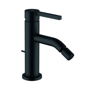 Kludi Nova Fonte Bidetarmatur 202163915 mit Ablaufgarnitur, mattschwarz