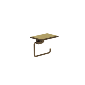 Kludi VELA S toilet paper holder 25971N1 with shelf Brushed Bronze