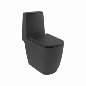 Kludi RESA S Spiralfl ush-Stand-WC 27WCB0239 68 cm, S-förmiger Abfluss Mattschwarz