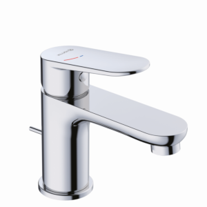 Mitigeur de lavabo Kludi X1 322630575 EcoPlus, position centrale, eau froide, avec bonde, chromé