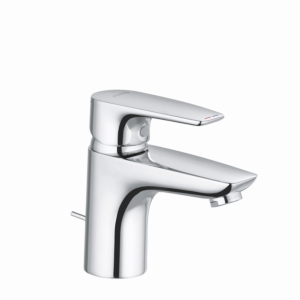 KLUDI PURE&SOLID Waschtischarmatur 343820575WR5 DN 15, mit Metall-Ablaufgarnitur, chrom