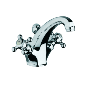 Kludi Adlon Waschtisch Zweigriffarmatur 510100520 chrom, hoher Auslauf, mit Ablaufgarnitur