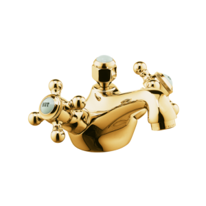 Kludi Adlon Waschtisch Zweigriffarmatur 510124520 messing, mit Ablaufgarnitur