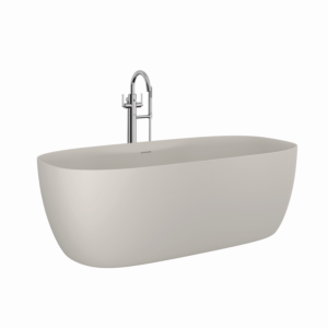 Kludi RESA S bathtub 53BF02O2 Soft Edge, 170 x 80 x 56 cm, drain, Matt Light Dove