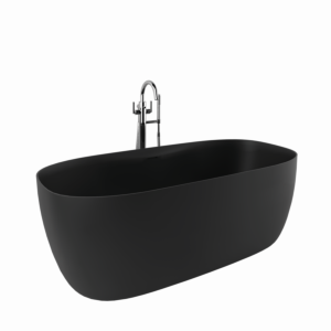 Kludi RESA S bathtub 53BF0339 Soft Edge, 170 x 80 x 56 cm, drain included, matt black