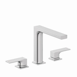 Kludi DECUS 3-hole basin mixer 543930575 with push-open valve chrome