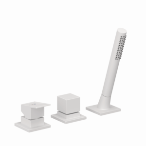 Kludi DECUS bath and shower mixer 544475375 3-hole remote filling matt white