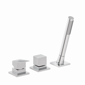 Kludi DECUS bath and shower mixer 54447N275 3-hole remote filling Brushed Gunmetal