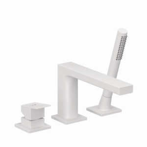 Kludi DECUS bath and shower mixer 544485375 3-hole installation, matt white