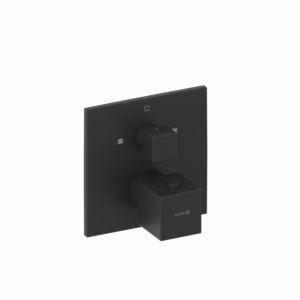Kludi DECUS thermostatic bath and shower mixer 548103975 concealed, intrinsically safe, trim set, matt black