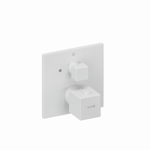Kludi DECUS thermostatic shower mixer 548855375 concealed, trim set, with function unit matt white