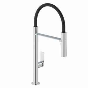 Kludi QORD Küchenarmatur 568590575 flexibler abnehmbarer Auslauf, Chrom