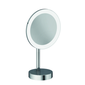 Kludi VELA R LED-Kosmetikspiegel 5899505F Vergrößerung 3-fach, freistehend, chrom