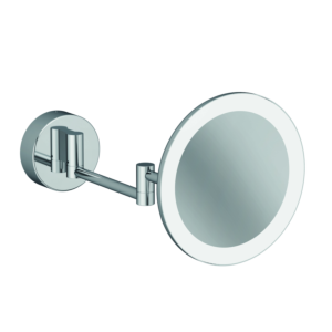 Kludi VELA R LED cosmetic mirror 5899505W, 3x magnification, wall-mounted, chrome