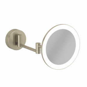 Kludi VELA R LED-Kosmetikspiegel 58995N5W Vergrößerung 3-fach, Wandmontage, stainless brushed nickel
