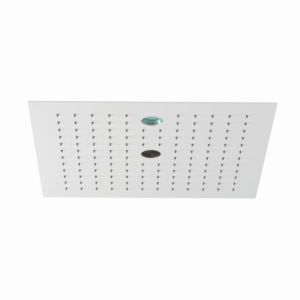Douche de tête Kludi ASANA 6944053-00 44x44 cm, CleanJet SummerRain/Ambience Light blanc mat