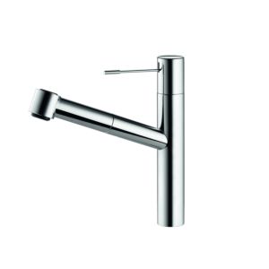 KWC Ono mixer 10151033000FL swiveling, pull-out spout, flexible connection hoses, projection 220 mm, chrome-plated