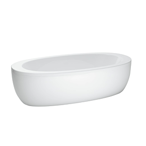 LAUFEN Alessi one Oval baignoire H2419700000001 203 x 102 cm, blanc , avec tablier