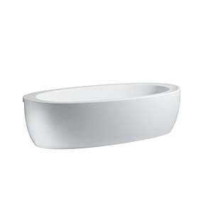 LAUFEN Alessi one Oval baignoire H2449700000001 203 x 102 cm, blanc , semi-encastré, avec tablier