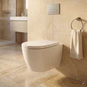 CARLDIX x LAUFEN Rimless Toilet Pack A91004000101  White, Wall-Mounted, with Soft Close Toilet Seat