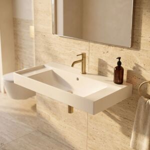CARLDIX x LAUFEN Basin 80 cm A91002008001  White, 800 x 460 mm, with Overflow and Tap Hole, Wall-Mounted