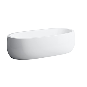 LAUFEN Alessi one Oval-Freistehwanne H2459720006051 mit Whirlsystem, mit Schürze, mit Luftdüsen, ohne Unterwasserbeleuchtung
