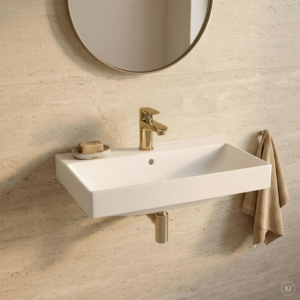 CARLDIX x LAUFEN Washbasin A91002006001 white, 600x400mm, with overflow &amp; tap hole