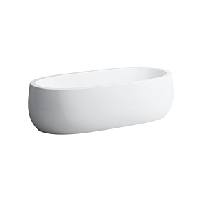 LAUFEN Alessi one Oval-Freistehwanne H2459720006151 183 x 87 cm, weiß, mit Schürze, mit Unterwasserbeleuchtung