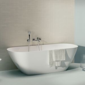 Laufen Lua freistehende Badewanne H2200820000001 170x75cm, Marbond, weiß, weiß