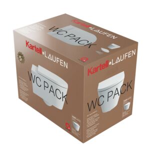 LAUFEN Pack Kartell toilette avec abattant H8663304000001 37x54cm, sans rebord, blanc avec LCC
