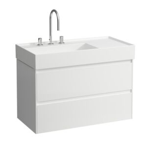 Meuble-lavabo Laufen H4039521122601 88,2 x 51,5 x 44,8 cm, 2 tiroirs, blanc mat