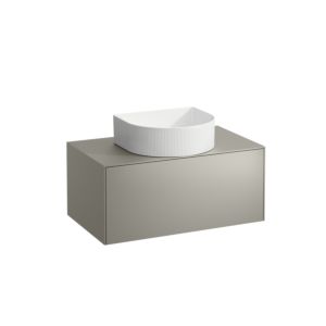 LAUFEN Sonar drawer unit / sideboard H4054110340421 77.5x34x45.5cm, cut-out in the middle, titanium