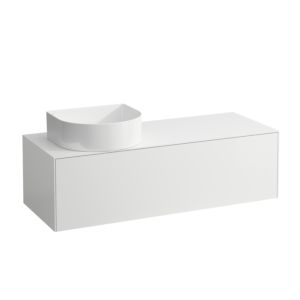 LAUFEN Sonar Schubladenelement/Sideboard H4054220341701 117,5x34x45,5cm, Ausschnitt links, Weiß matt