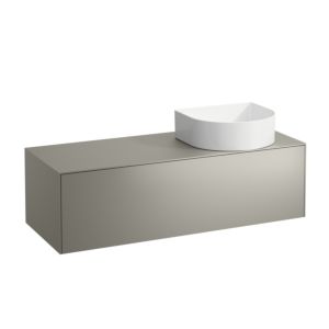 LAUFEN Sonar Schubladenelement/Sideboard H4054230340421 117,5x34x45,5cm, Ausschnitt rechts, Titan