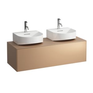 LAUFEN Sonar drawer unit / sideboard H4054540340411 117.5x34x45.5cm, cut-out left / right, copper