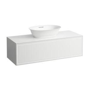 LAUFEN The new classic drawer unit / sideboard H4060210856311 117.5x34.5x45.5cm, 2000 drawer, washstand cut-out in the middle, glossy white